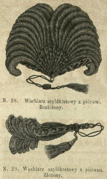 Wachlarz szyldkretowy z piórami, 1873   Tortoiseshell and feathers fan 1873